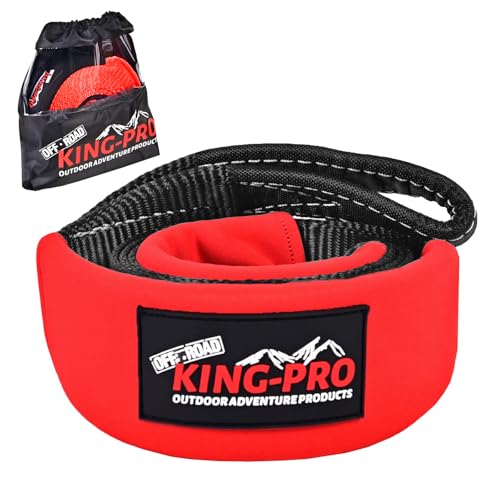 KINGPRO Tree Saver Strap 3in x 8ft Emergency Recovery Tow Strap 33000lbs Break Strength Tree Trunk Protector Rope for SUV ATV Off Road